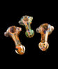 Inside Out Fumed Glass Spoon Pipe with Marbles | Flower-811