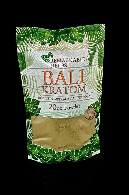 Remarkable Herbs Red Vein Bali Kratom Powder 20 oz Bag